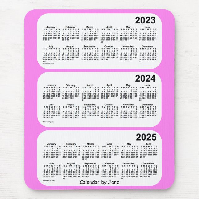 2023-2025 Violet 3 Year Calendar by Janz Mousepad (Vorne)