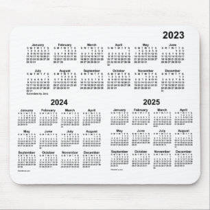 2023-2025 Weißer Dreijahreskalender von Janz Mouse Mousepad
