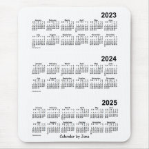 2023-2025 Weißer Dreijahreskalender von Janz