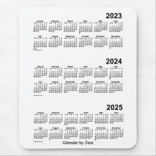 2023-2025 Weißer Dreijahreskalender von Janz Mousepad