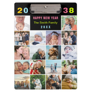 2023-2026 Kalender Custom Family 18 FotoCollage Klemmbrett