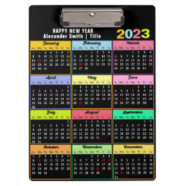 2023-2026 Kalender Moderne Minimalistische Farben Klemmbrett