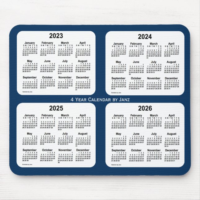 2023-2026 Polizeikasten Blue 4 Year Calendar by Ja Mousepad (Vorne)