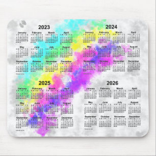 2023-2026 Rainbows End 4 Year Calendar von Janz Mousepad