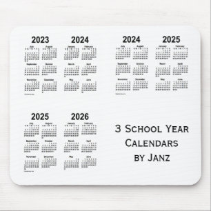 2023-2026 Schuljahr-Kalender des Weiß-3 durch Janz Mousepad