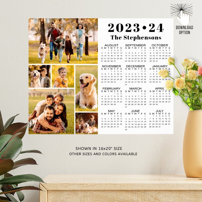 2023-24 School Calendar 6 Photos Personalized Poster (Von Creator hochgeladen)