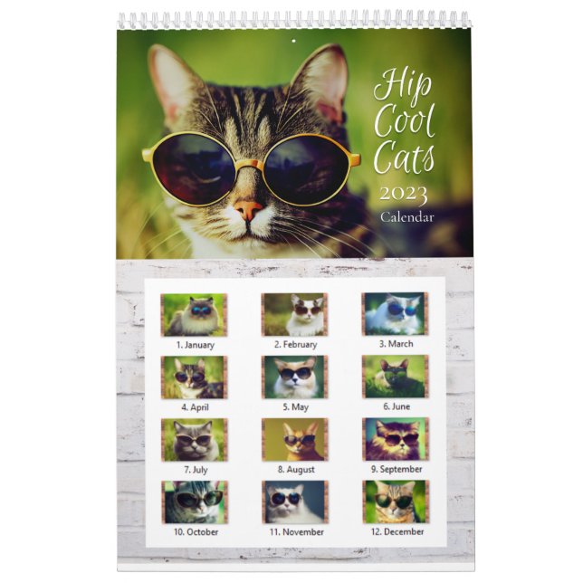2023 Angesagter Cooler Cats-Wallenkalender Kalender (Titelbild)