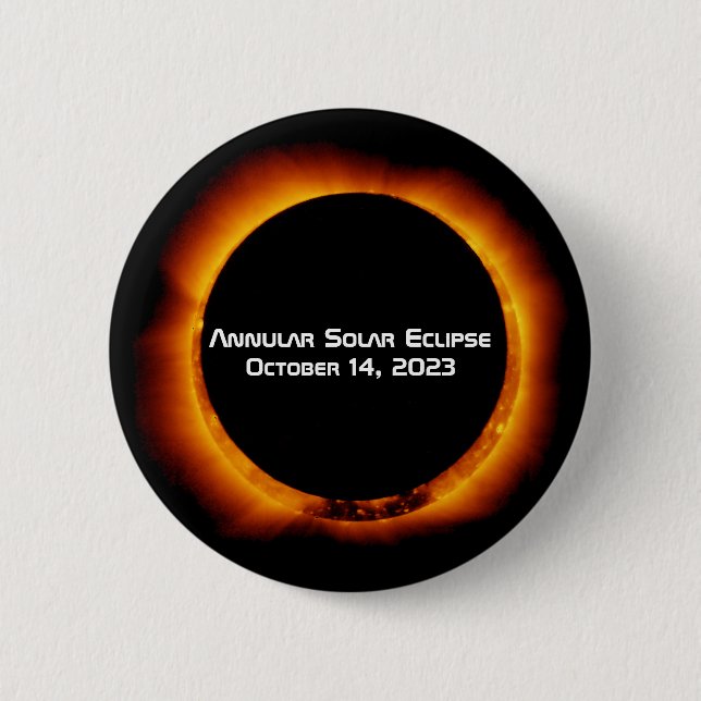 2023 Annular Solar Eclipse Button (Vorderseite)