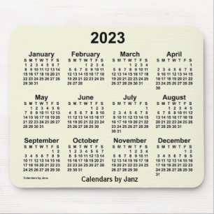 2023 Beige Kalender von Janz Mouse Pad Mousepad