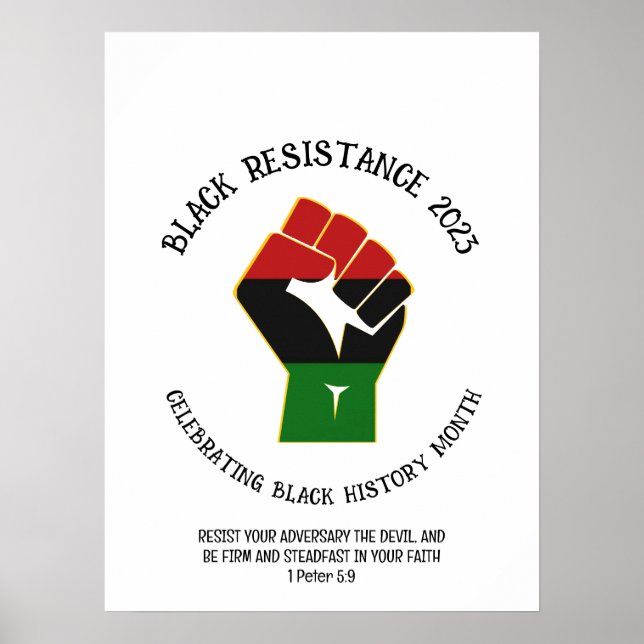 2023 BLACK HISTORY MONTH Resistenz Poster (Vorne)