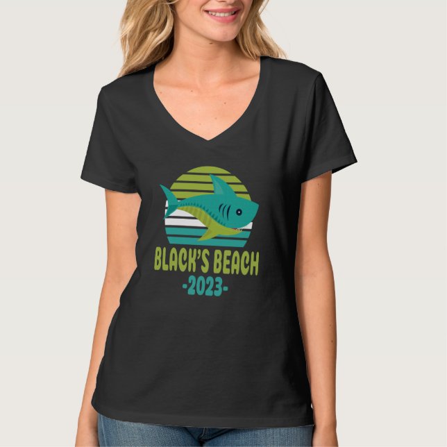 2023 Black's Beach California Shark T-Shirt (Vorderseite)