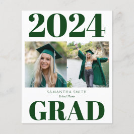 2023 BUDGET Green Modern 2 Photo Grad Announcement