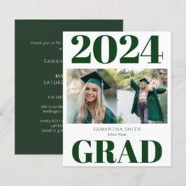 2023 BUDGET Green Modern Script 2 Photo Invitation