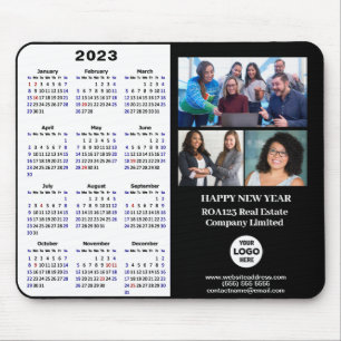 2023 Calendar Business Foto Firmenlogo Benutzerdef Mousepad