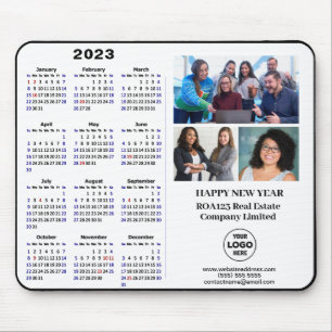 2023 Calendar Business Foto Firmenlogo Benutzerdef Mousepad
