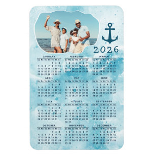 2023 Calendar Coastal Family Foto Magnet