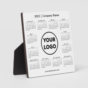 2023 Calendar Company Logo Business Desktop Fotoplatte