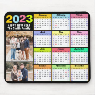 2023 Calendar Custom Family 2 Foto Modern Mousepad
