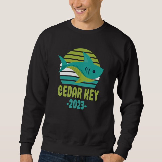 2023 Cedar Key Florida Shark Sweatshirt (Vorderseite)