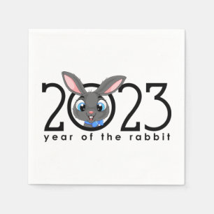 2023 Chinesischer Neujahrsfest Cartoon Rabbit Napk Serviette
