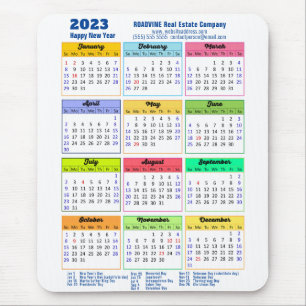 2023 Colorful Calendar Mousepad