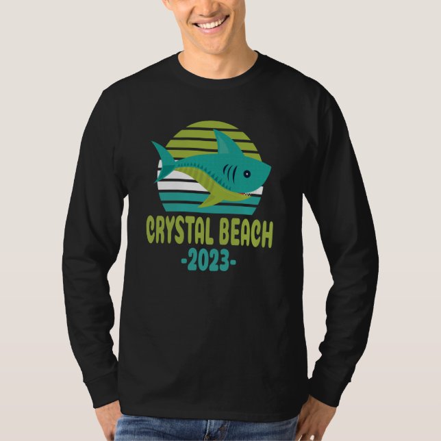 2023 Crystal Beach Texas Shark T-Shirt (Vorderseite)