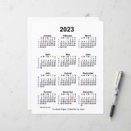 2023 Custom Holiday 52 Week Calendar von Janz