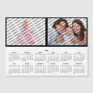 2023-Familie Portrait Custom Magnetic Calendar Magnetkarte