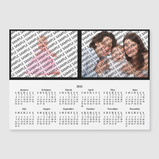2023-Familie Portrait Custom Magnetic Calendar Magnetkarte
