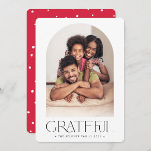 2023 FAMILY FOTO Minimalist arch GRATEFUL red Ankündigung
