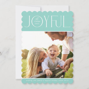 2023 FAMILY FOTO Modernes, elegantes JOYFUL, sanft Feiertagskarte