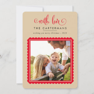 2023 FAMILY FOTO niedlicher, eleganter Kammersand Feiertagskarte