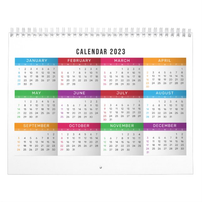 2023 farbenfrohe Kalendergestaltung Kalender (Titelbild)