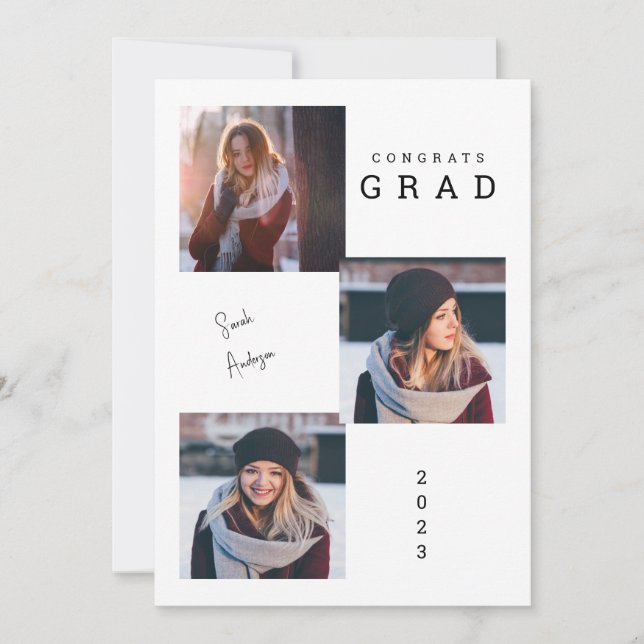 2023 Foto Collage Grad Foto Ankündigung (Vorderseite)