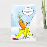 2023 Funny Christmas Carrot Gone Bananen Feiertagskarte<br><div class="desc">Suchen Sie nach lustigen Weihnachtskarten-Ideen für Freunde und Familie? Hier ist ein unglaublich witzig, einzigartiges Design mit originalen Kunstwerken von Raphaela Wilson. Diese lustige Abbildung zeigt einen Karotten aus Cartoon, der in ein Sprichwort mit Bananenschalen rutscht: "Ja, ich bin völlig Bananen gegangen." Das Innere der Karte zeigt die ganze Szene...</div>
