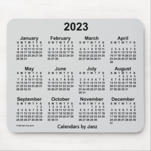 2023 Gainsborough Gray Calendar von Janz Mouse Pad Mousepad