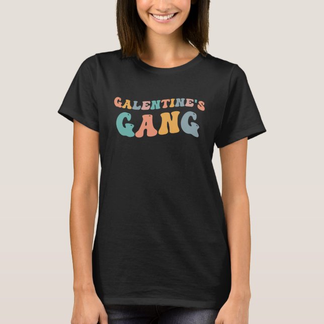 2023 Galentine's Gang Retro Valentine's Day Single T-Shirt (Vorderseite)
