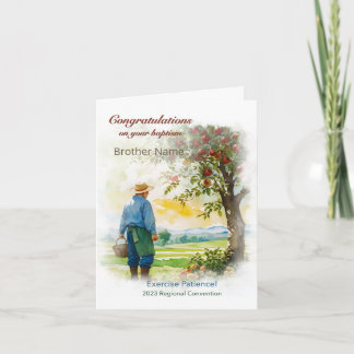 2023 Geduld! JW Convention Baptiscard Karte