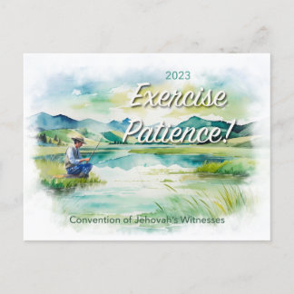 2023 Geduld! JW Convention Postcard Postkarte