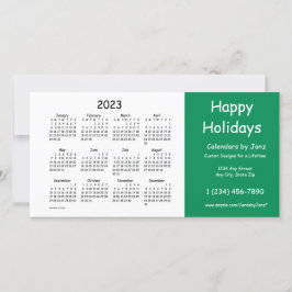 2023 Geschäftskalender von Janz Happy Holidays Feiertagskarte