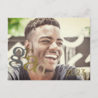 2023 Grad Foto Brown Tones Announcement Card