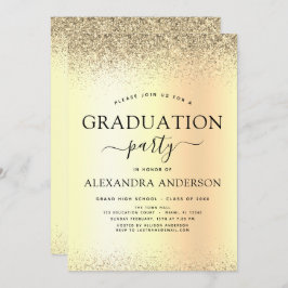 2023 Graduation Party Glitzer Gold Black Einladung