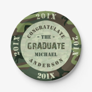 2023 Graduation Party - individuelle Camouflage Pappteller