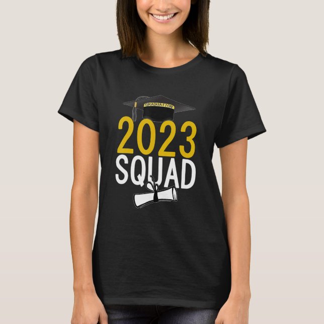 2023 Graduation Squad Funny Graduation Day School  T-Shirt (Vorderseite)