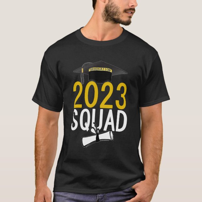 2023 Graduation Squad Funny Graduation Day School  T-Shirt (Vorderseite)
