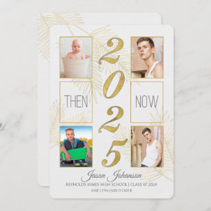 2023 Graduation Then and Now 4 Photo Einladung