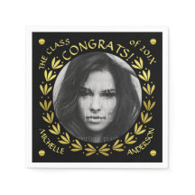 2023 Graduierungsparty Gold Black Laurel Wreath