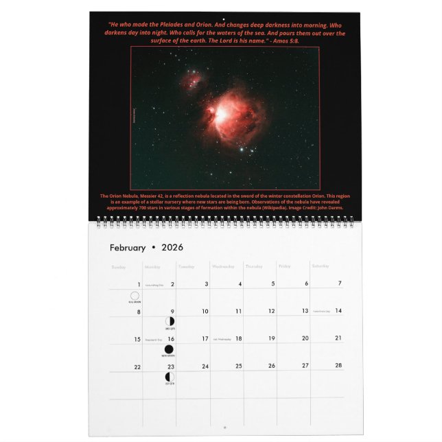 2023 GROSSER Psalm 19 Astronomie-Gesellschaftskale Kalender (Feb 2026)