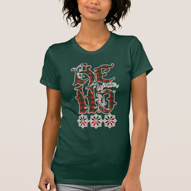 2023 Hallo Winter Holiday Schottland Muster T-Shirt (Vorderseite)