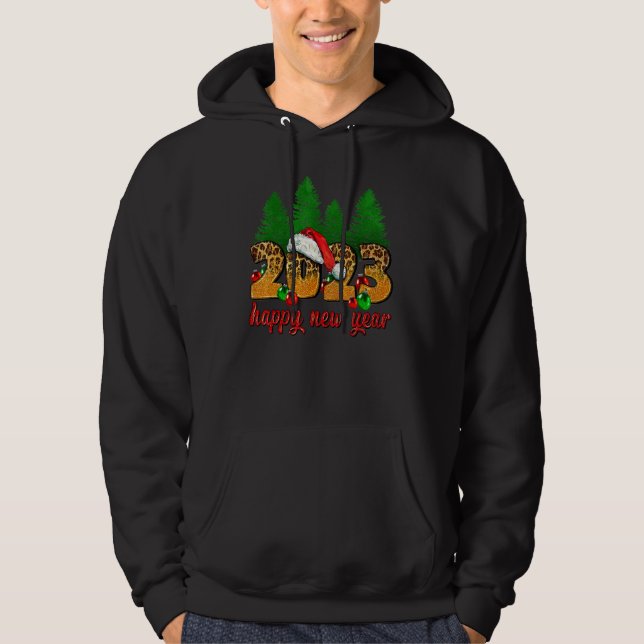 2023 Happy New Year Leopard New Years Eve Party Su Hoodie (Vorderseite)